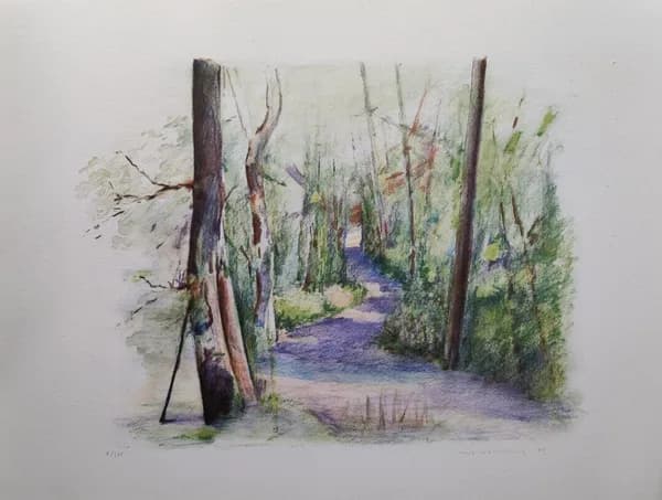 Landscape painting made in Provence.